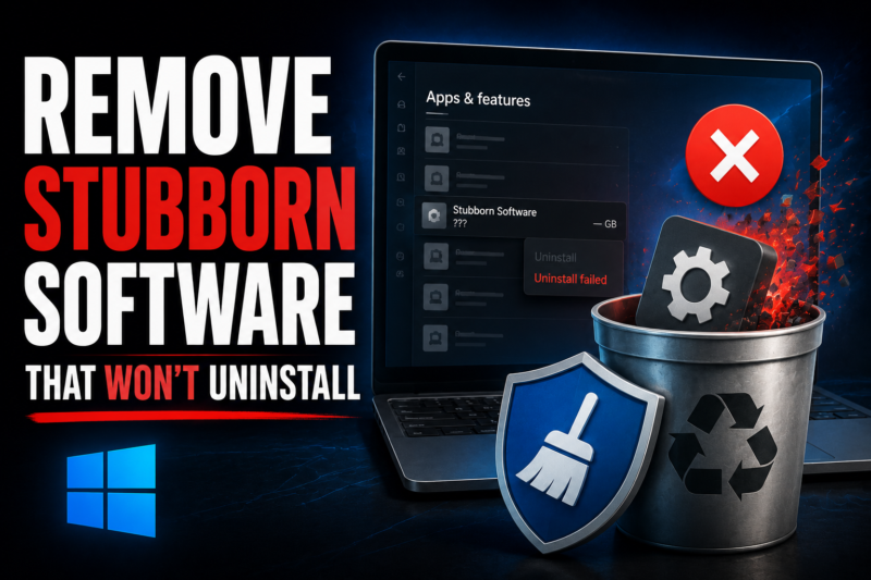 How to Completely Remove Stubborn Software on Windows That Won’t Uninstall
