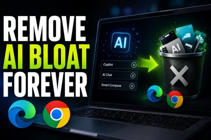 How to Permanently Strip Microsoft Edge & Chrome of Built-In AI Bloatware