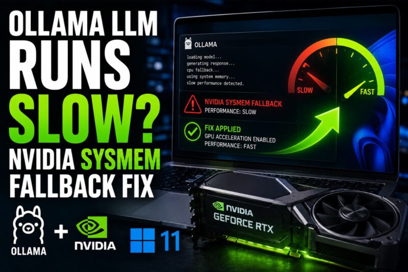 Why Your Local Ollama LLM Runs Sluggish on Windows 11 (The NVIDIA Sysmem Fallback Fix)