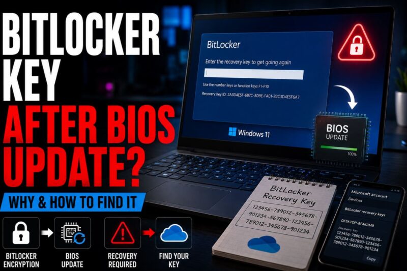 Why Windows 11 Randomly Demands a BitLocker Key After a BIOS Update (And How to Find It)