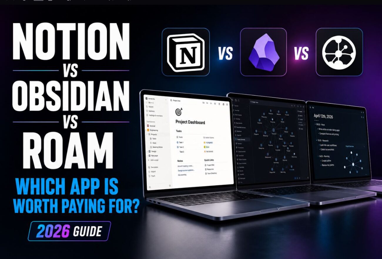 Notion vs. Obsidian vs. Roam: Which Note-Taking App Is Actually Worth Paying For in 2026?