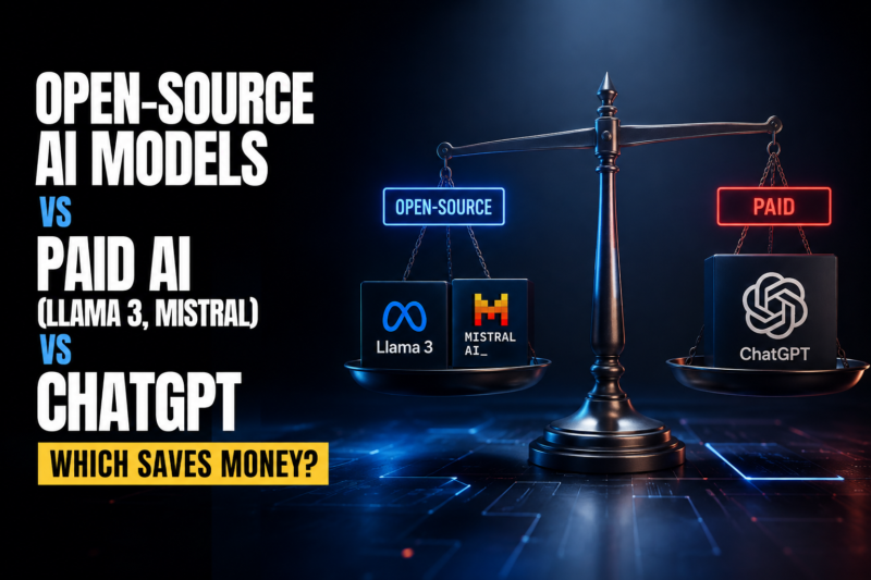 Open-Source AI Models vs Paid (Llama 3, Mistral) vs ChatGPT – Which Actually Saves Money?