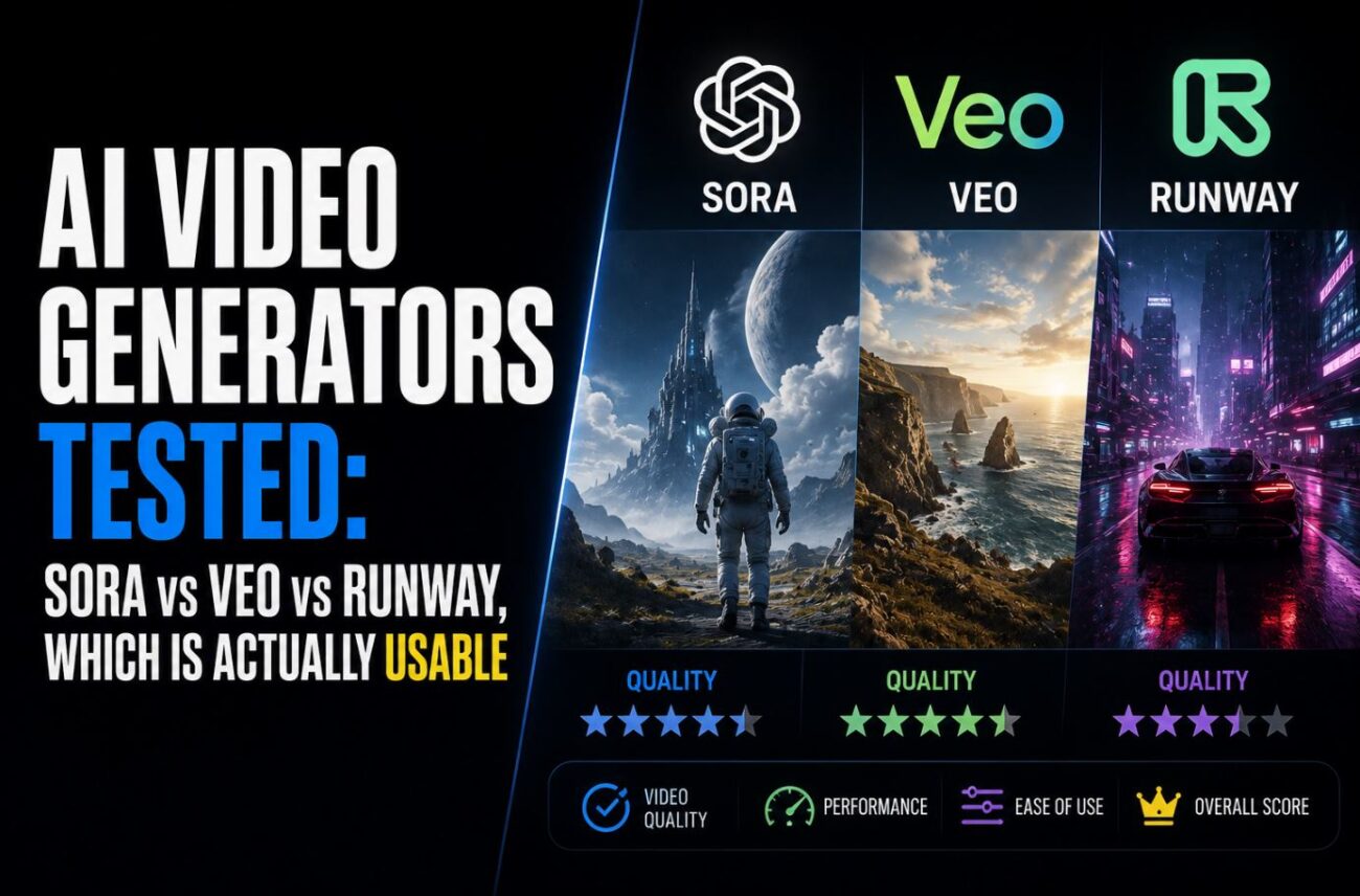 AI Video Generators Tested: Sora vs Veo vs Runway, Which Is Actually Usable
