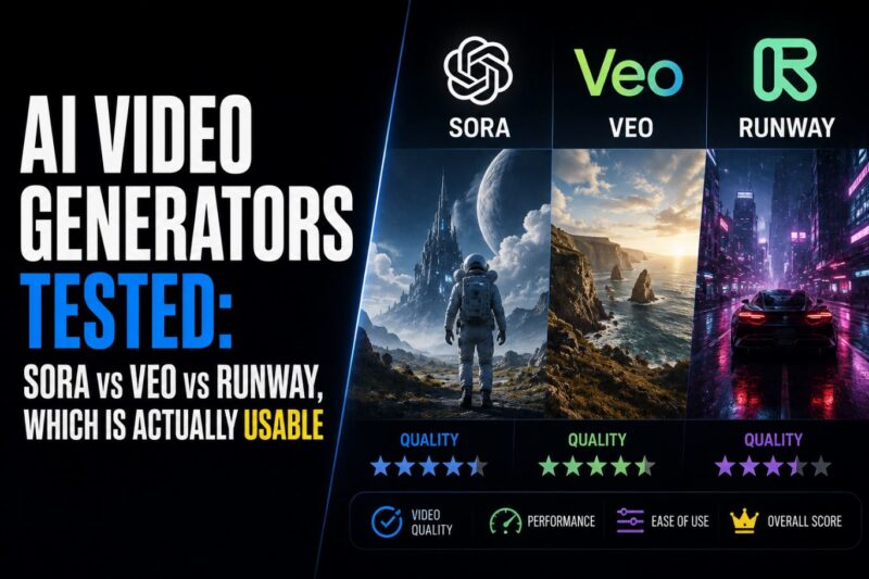 AI Video Generators Tested: Sora vs Veo vs Runway, Which Is Actually Usable