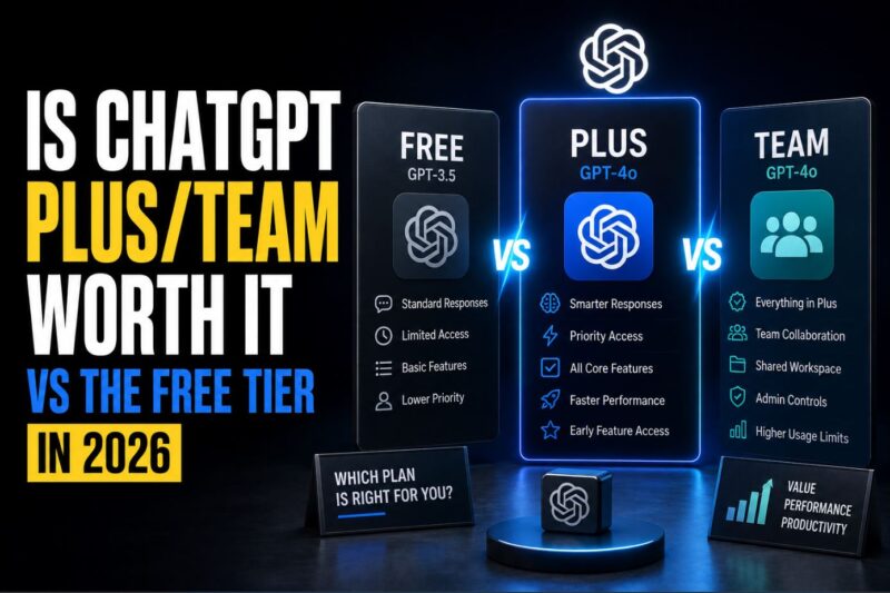 Is ChatGPT Plus/Team Worth It vs the Free Tier in 2026?